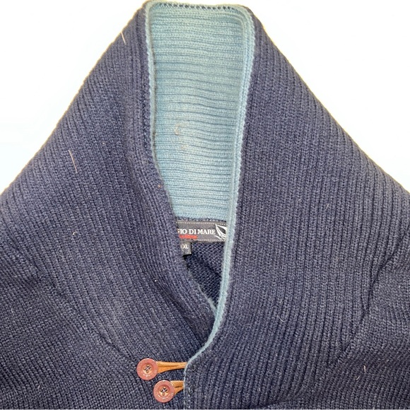 Giorgio di Mare collared cashmere wool blend 2 tone pullover sweater XXL - Picture 4 of 11
